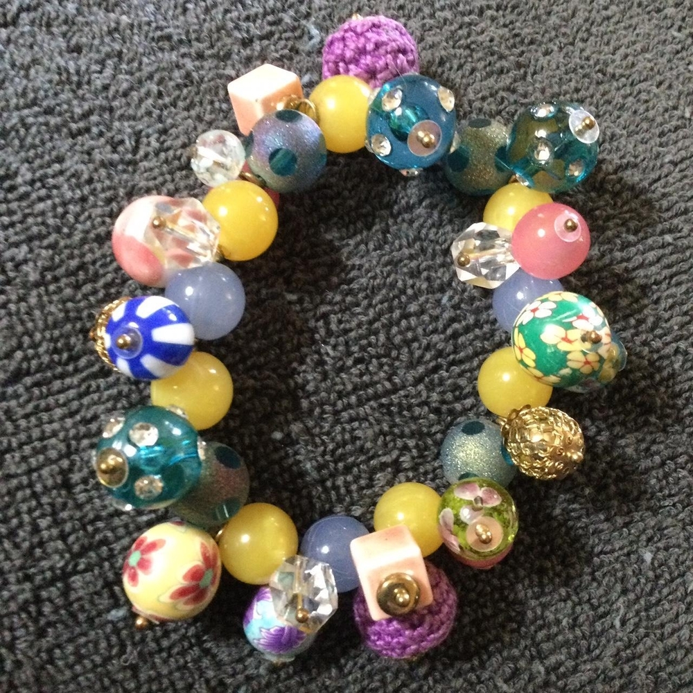 Colorful Beaded Stretch Bracelet